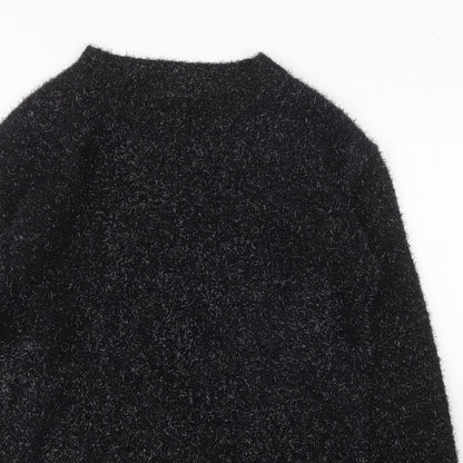 Next Womens Black Round Neck Acrylic Pullover Jumper Size S