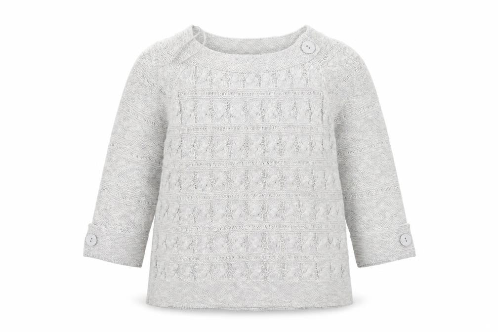 Per Una Womens Grey Round Neck Acrylic Pullover Jumper Size S
