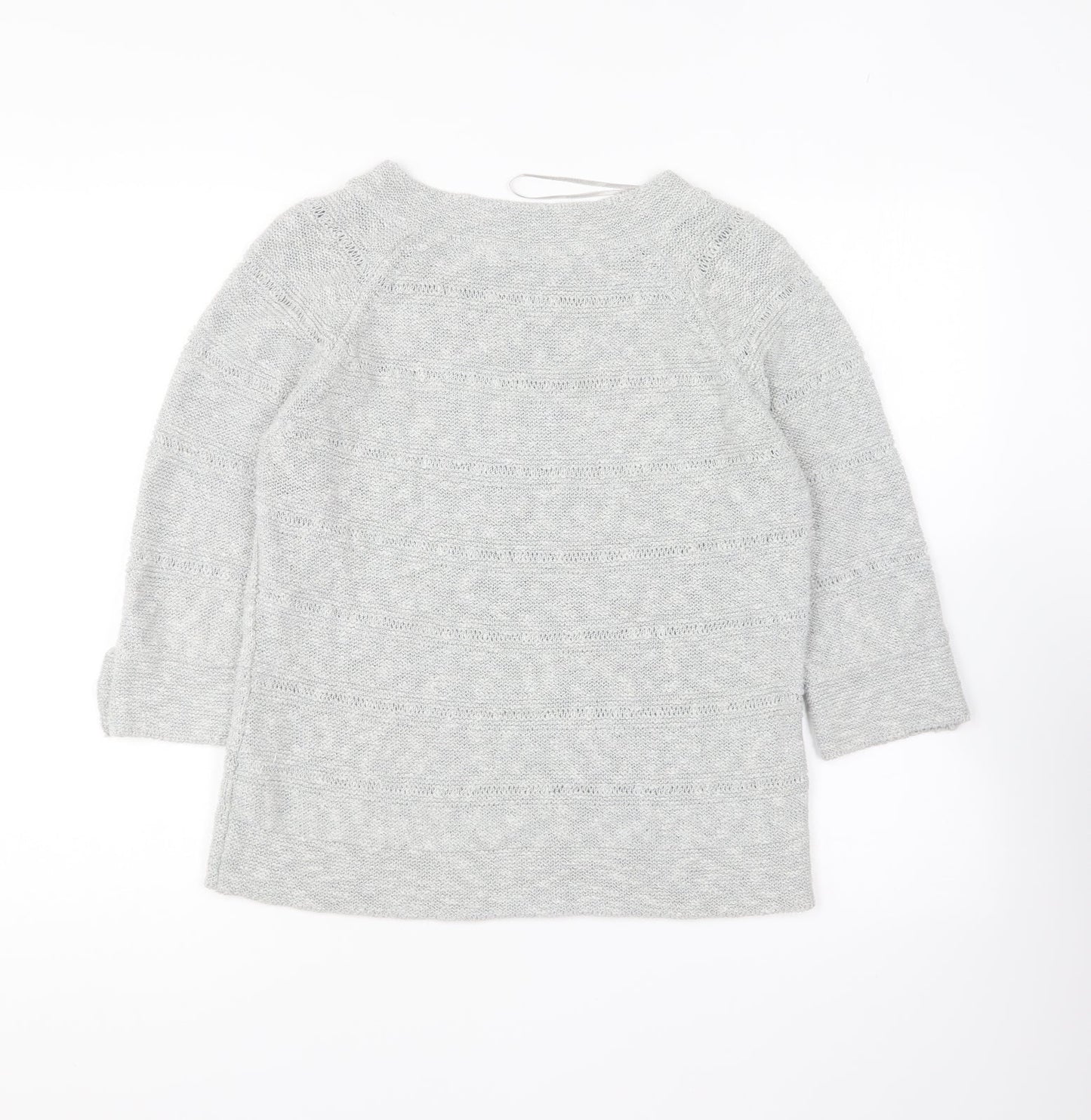 Per Una Womens Grey Round Neck Acrylic Pullover Jumper Size S