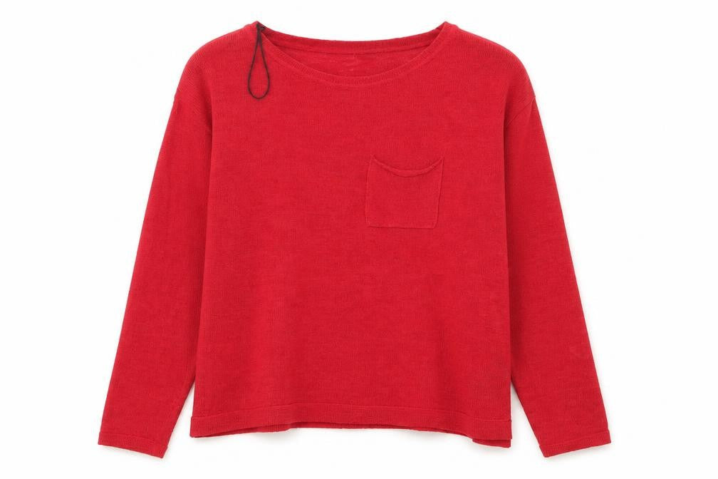 H&M Womens Red Round Neck Polyester Pullover Jumper Size M