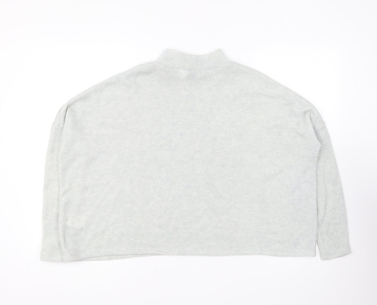 H&M Womens Grey High Neck Acrylic Pullover Jumper Size XS