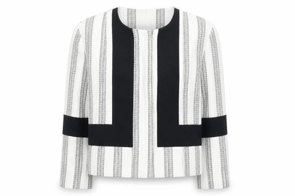 River Island Womens Multicoloured Striped Jacket Size 10 Snap