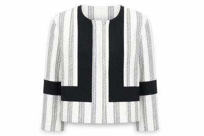 River Island Womens Multicoloured Striped Jacket Size 10 Snap