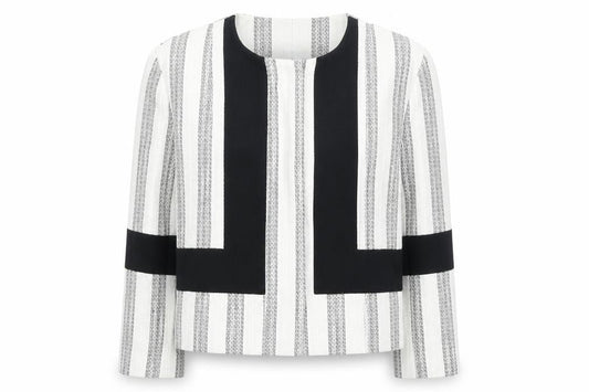 River Island Womens Multicoloured Striped Jacket Size 10 Snap