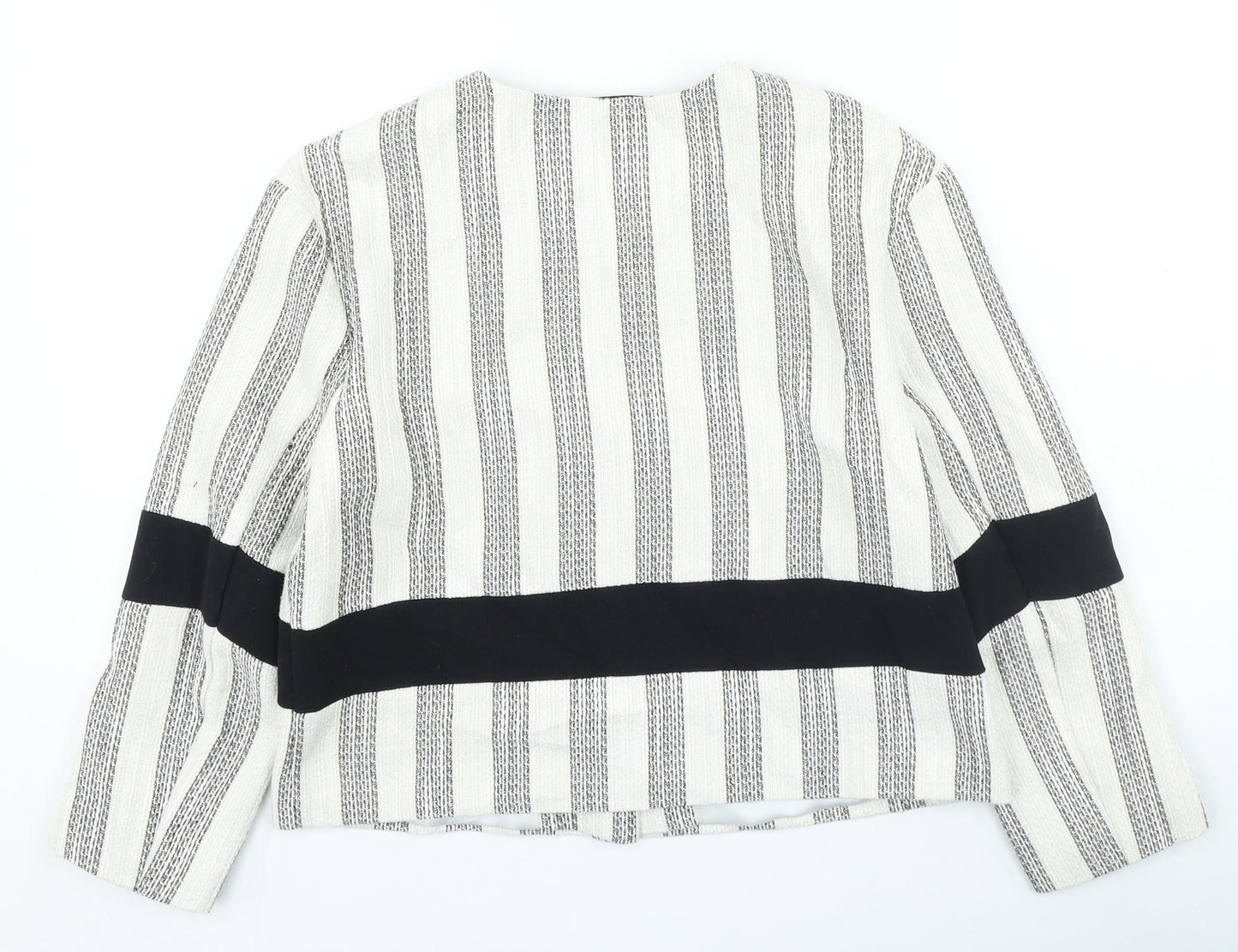 River Island Womens Multicoloured Striped Jacket Size 10 Snap