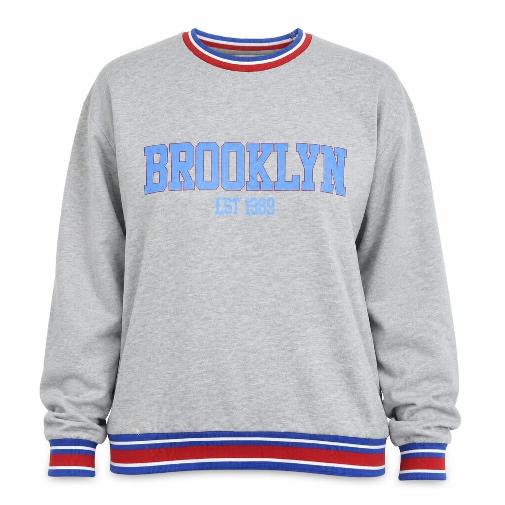 cervello Womens Grey Cotton Pullover Sweatshirt Size 12 Pullover - Brooklyn