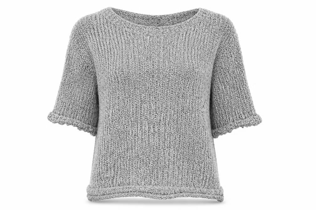Topshop Womens Grey Round Neck Acrylic Pullover Jumper Size 14