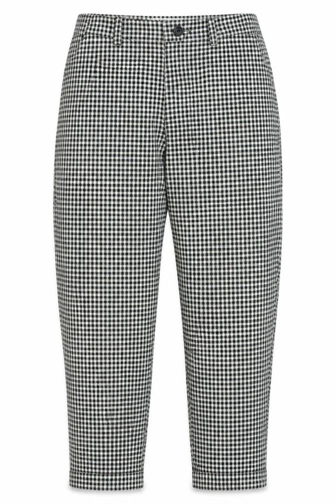 Pull&Bear Womens White Plaid Polyester Trousers Size 26 in L25 in Regular Zip