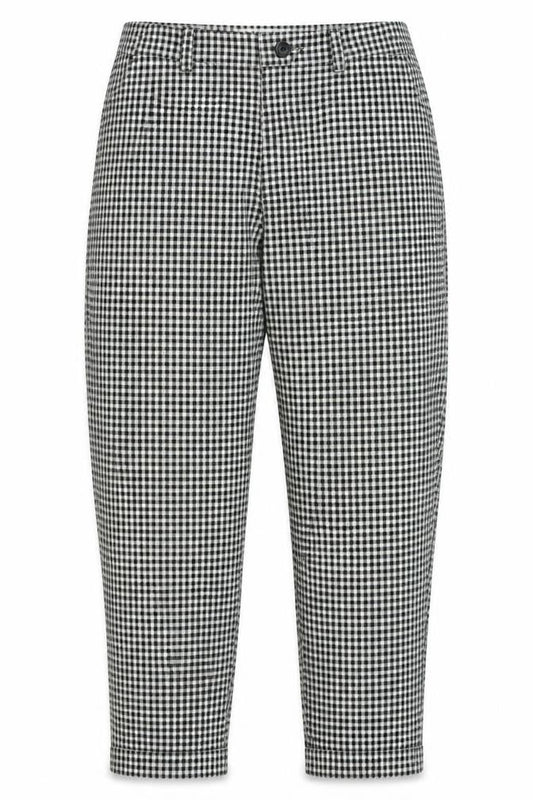 Pull&Bear Womens White Plaid Polyester Trousers Size 26 in L25 in Regular Zip