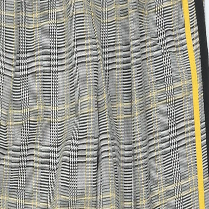 Bershka Womens Multicoloured Plaid Polyester Trousers Size XS L26 in Regular