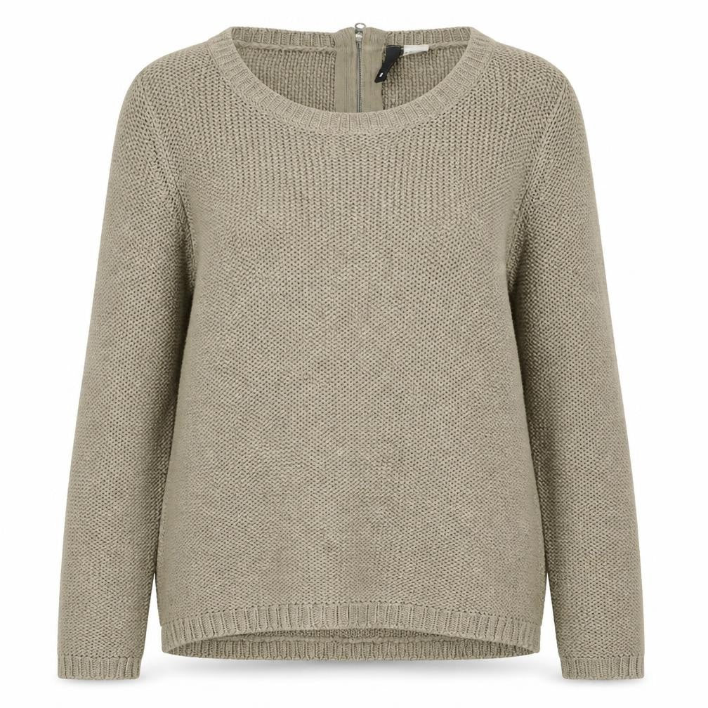 H&M Womens Brown Round Neck Acrylic Pullover Jumper Size 8