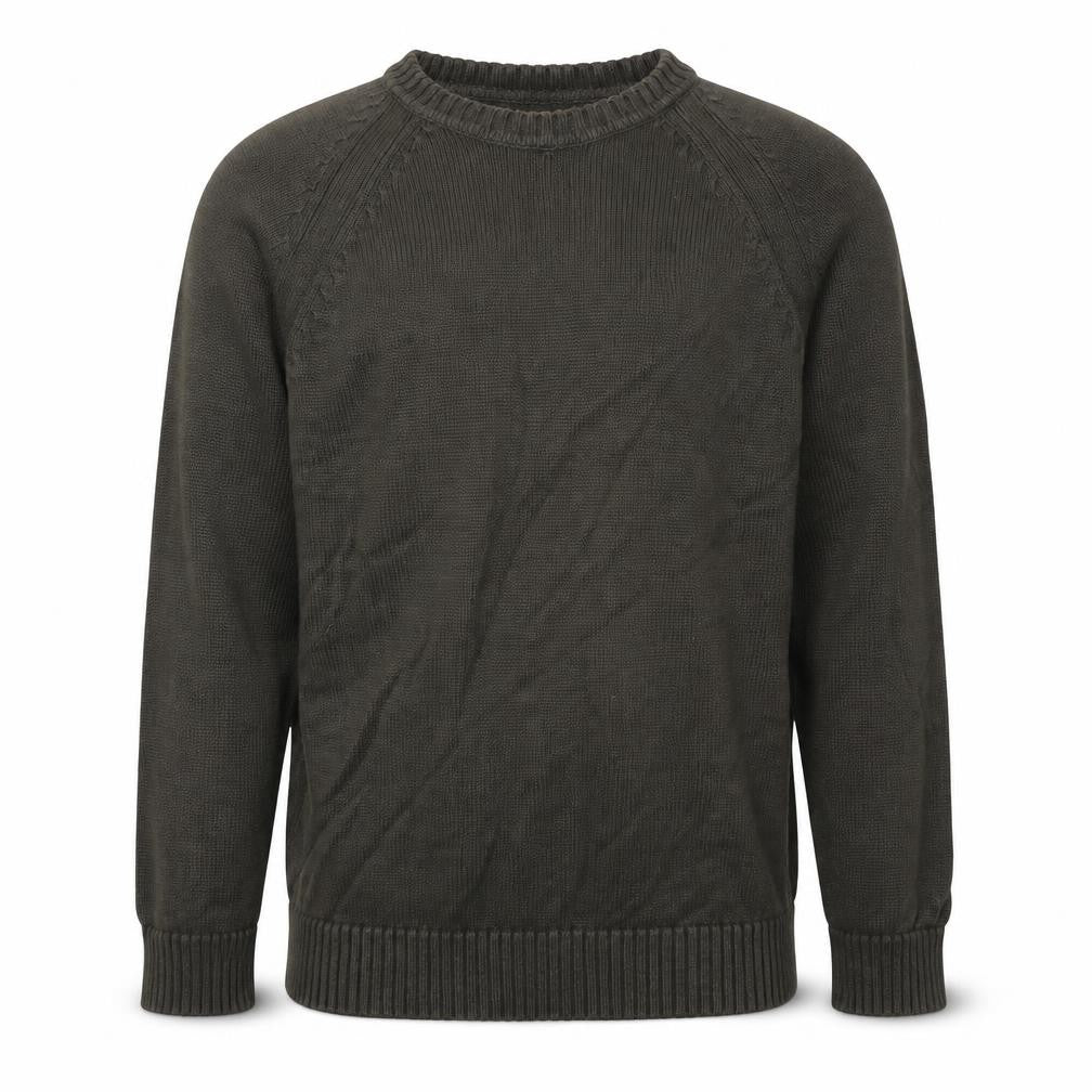 BHS Mens Green Round Neck Cotton Pullover Jumper Size S