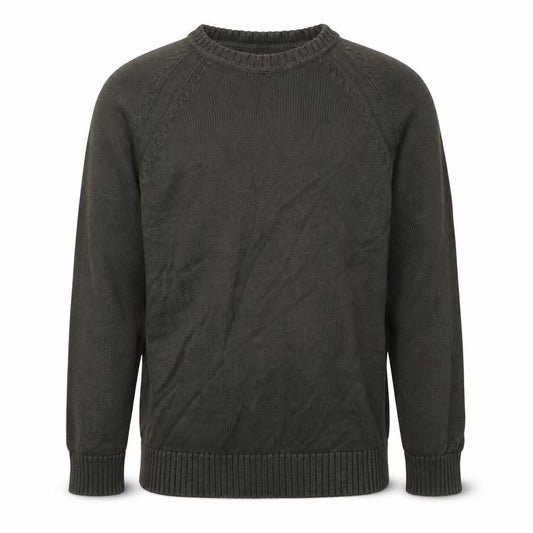 BHS Mens Green Round Neck Cotton Pullover Jumper Size S
