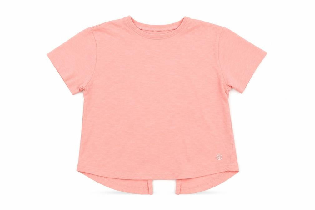 Leigh Tucker Willow Girls Pink Cotton Pullover T-Shirt Size 8-9 Years Crew Neck Pullover