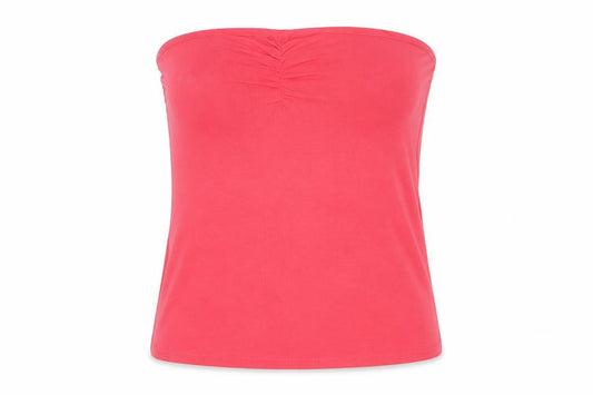 Papaya Womens Pink Cotton Basic Tank Size 14 Off the Shoulder
