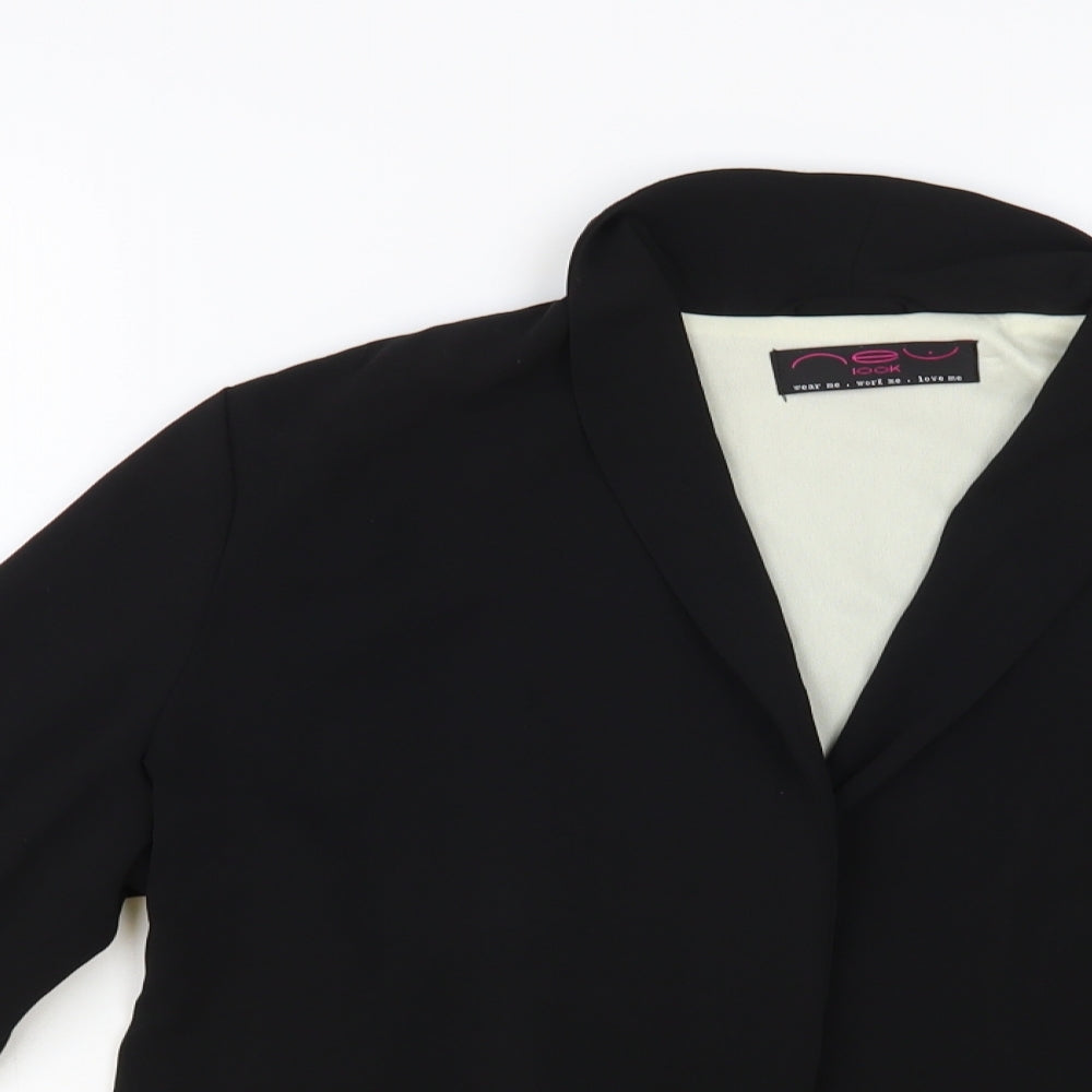 New Look Womens Black Jacket Blazer Size 10