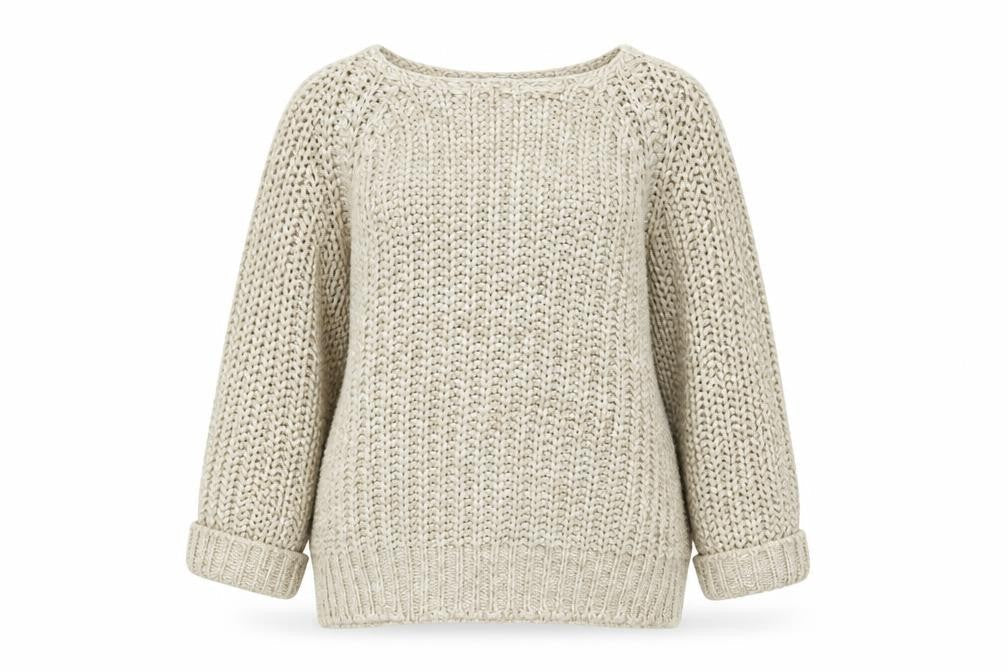 Store Twenty One Womens Beige Round Neck Acrylic Pullover Jumper Size M