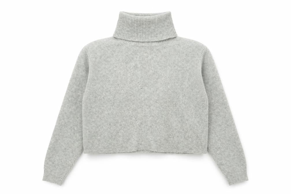Miss Selfridge Womens Grey Roll Neck Polyester Shrug Jumper Size M
