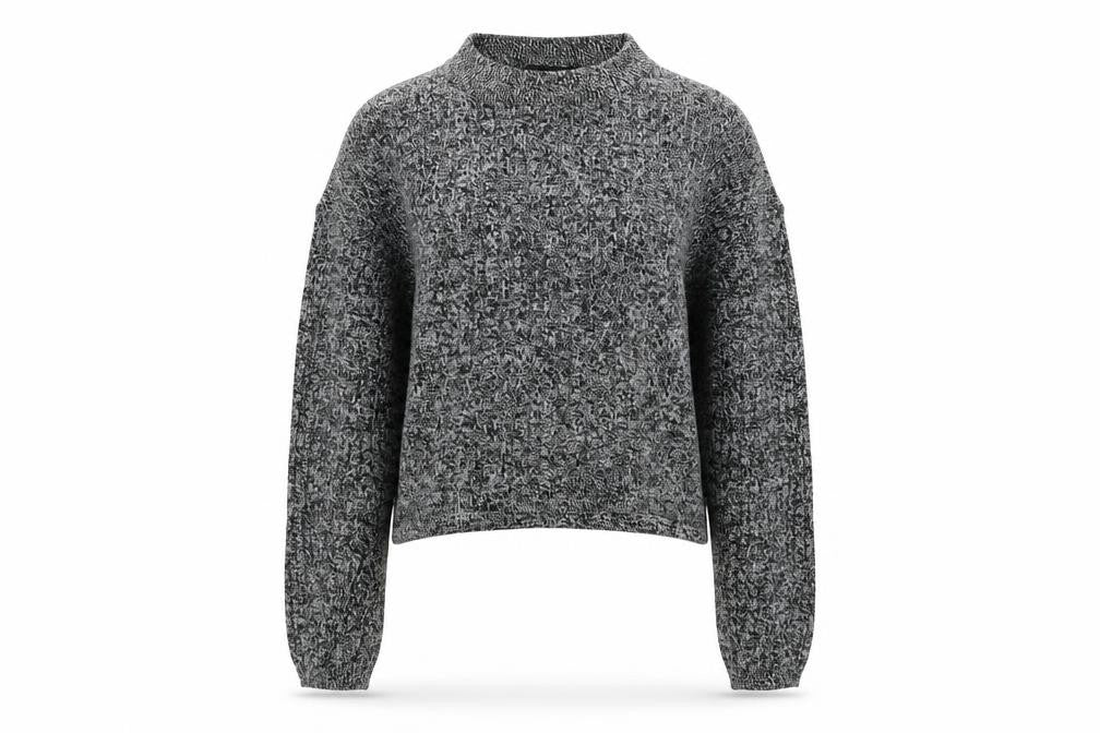 Topshop Womens Grey Round Neck Cotton Pullover Jumper Size 8