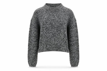 Topshop Womens Grey Round Neck Cotton Pullover Jumper Size 8