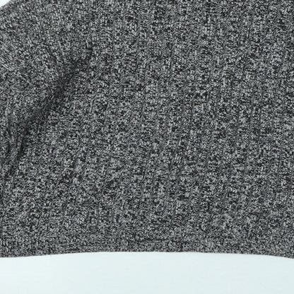 Topshop Womens Grey Round Neck Cotton Pullover Jumper Size 8