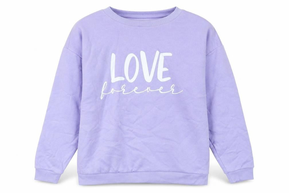 Amara Reya Womens Purple Cotton Pullover Sweatshirt Size 12 Pullover - Love