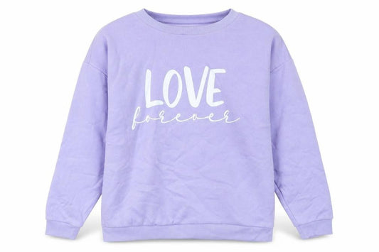 Amara Reya Womens Purple Cotton Pullover Sweatshirt Size 12 Pullover - Love