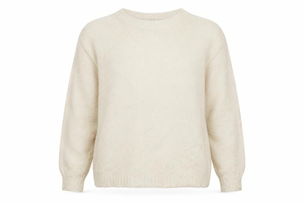 Indi & Cold Womens Beige Round Neck Acrylic Pullover Jumper Size L
