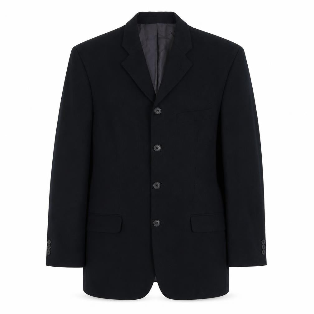 River Island Mens Black Viscose Jacket Suit Jacket Size 40