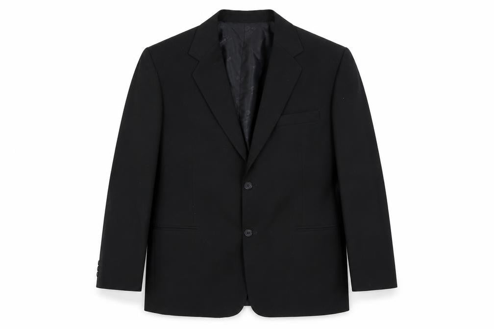 Elegance International Mens Black Polyester Jacket Suit Jacket Size 38