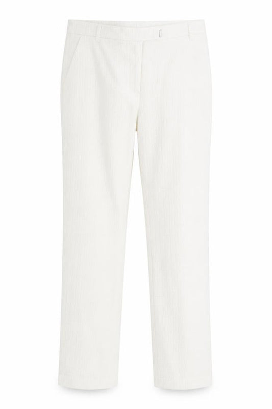 Topshop Womens White Polyester Trousers Size 8 L26 in Regular Hook & Eye