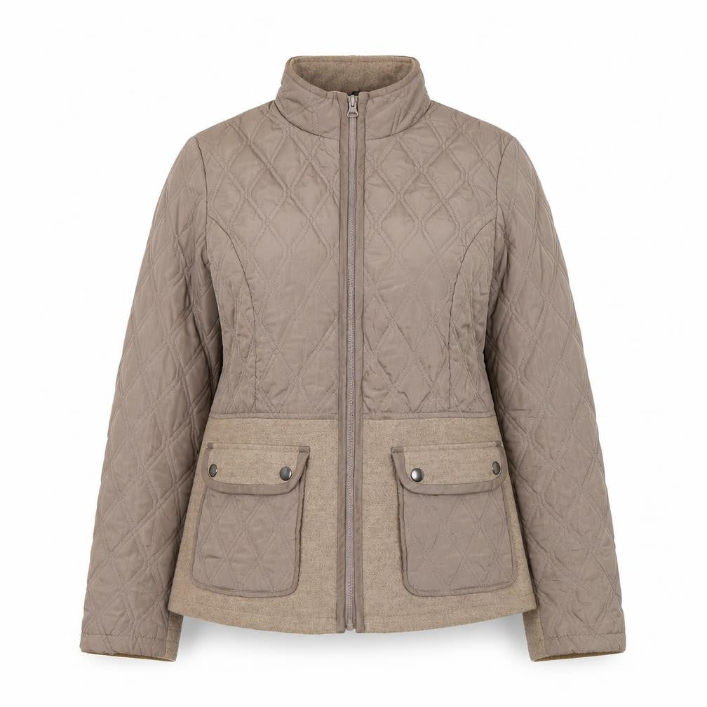 Debenhams Womens Beige Argyle/Diamond Jacket Size 10 Button