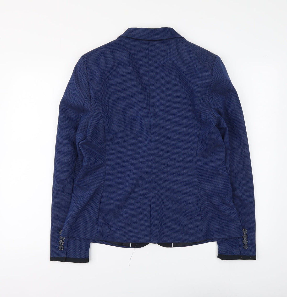 NEXT Womens Blue Polyester Jacket Suit Jacket Size 10