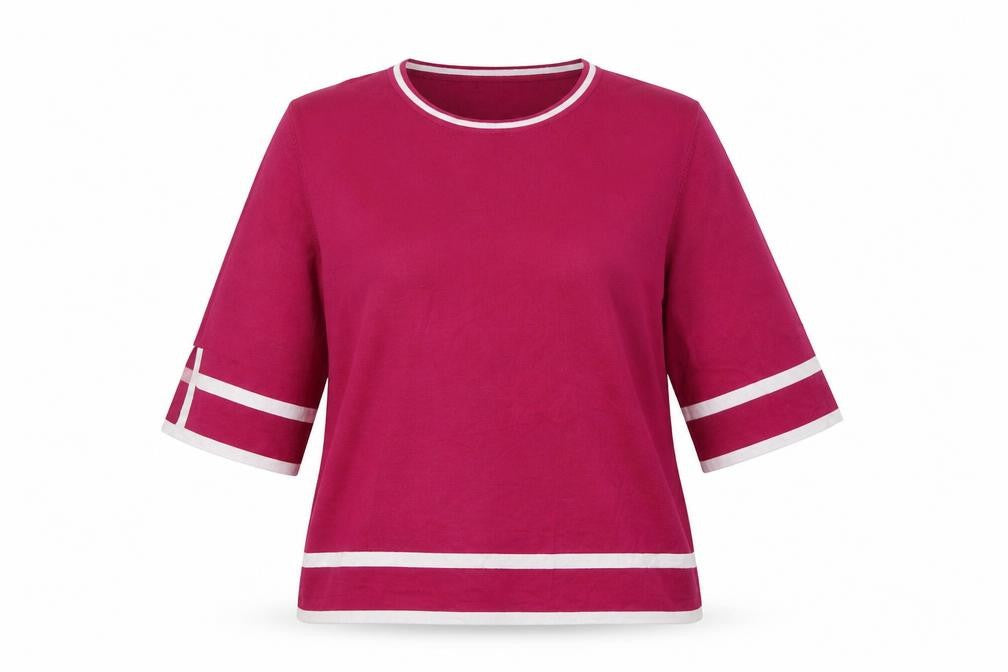 Lakeland Womens Pink Round Neck Viscose Pullover Jumper Size L