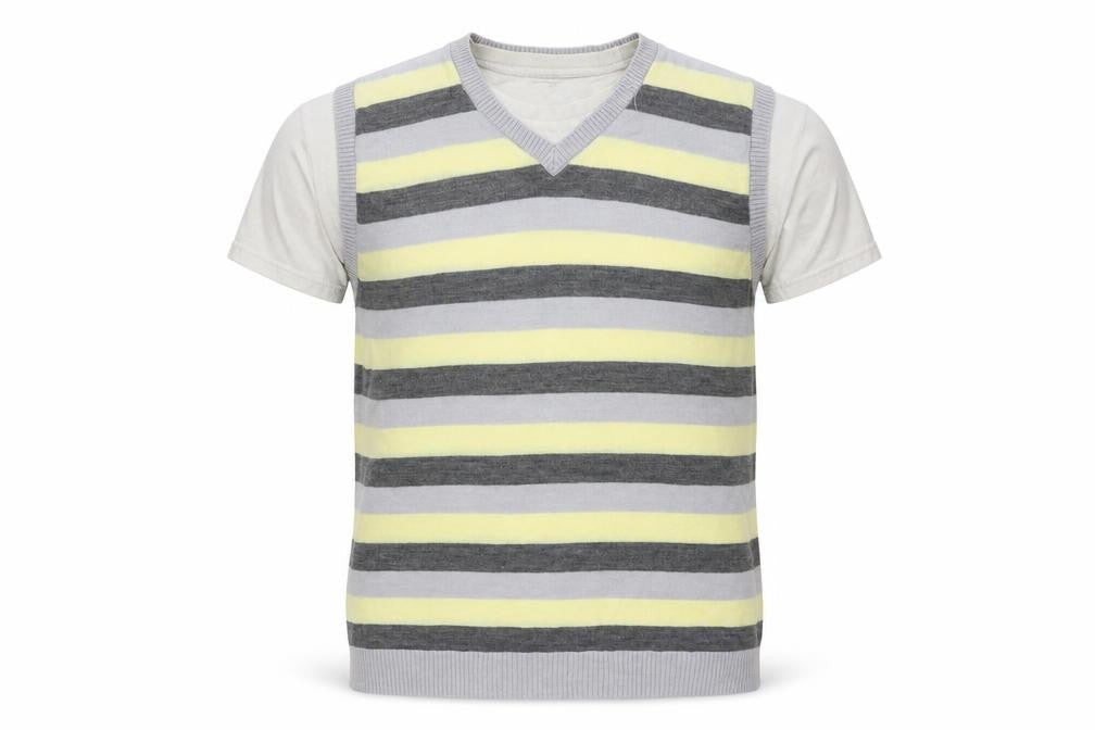 New Look Mens Multicoloured Round Neck Striped Acrylic Pullover Jumper Size M