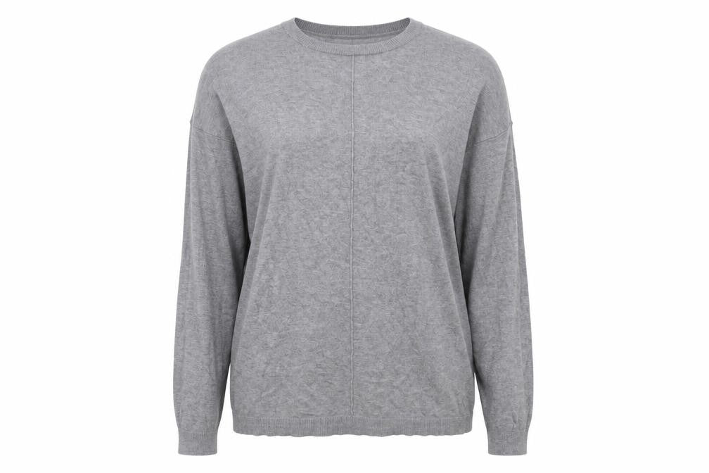 Atmosphere Womens Grey Round Neck Polyamide Pullover Jumper Size 10