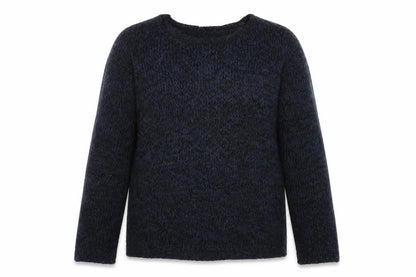 JUNAROSE Womens Blue Round Neck Acrylic Pullover Jumper Size M