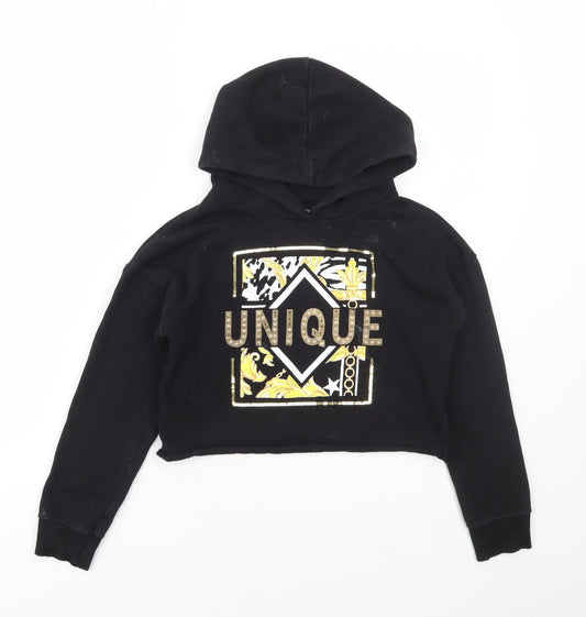 Blue Zoo Girls Black Polyester Pullover Hoodie Size 10-11 Years Pullover - Unique
