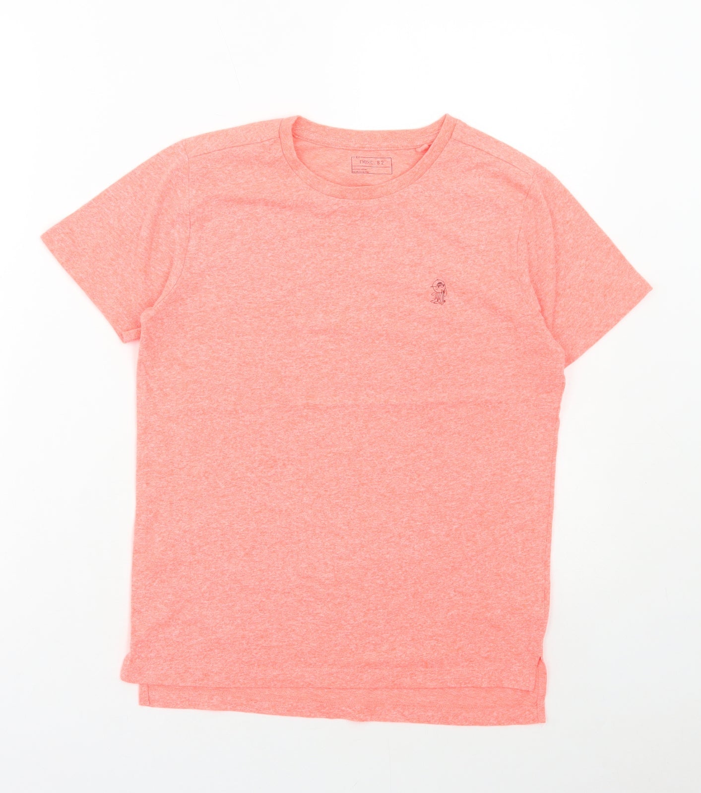 NEXT Boys Orange Polyester Basic T-Shirt Size 10 Years Round Neck Pullover