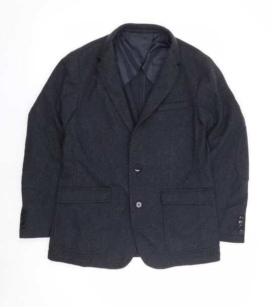 DC Mens Mens Black Polyester Jacket Suit Jacket Size 36