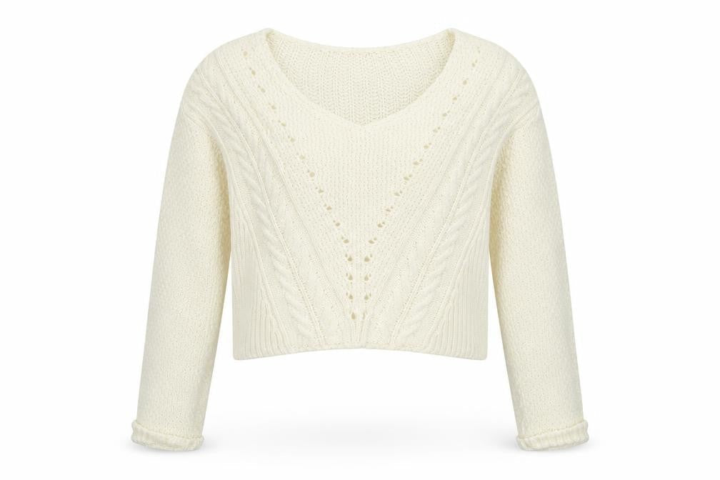 Topshop Womens White Scoop Neck Cotton Pullover Jumper Size 8