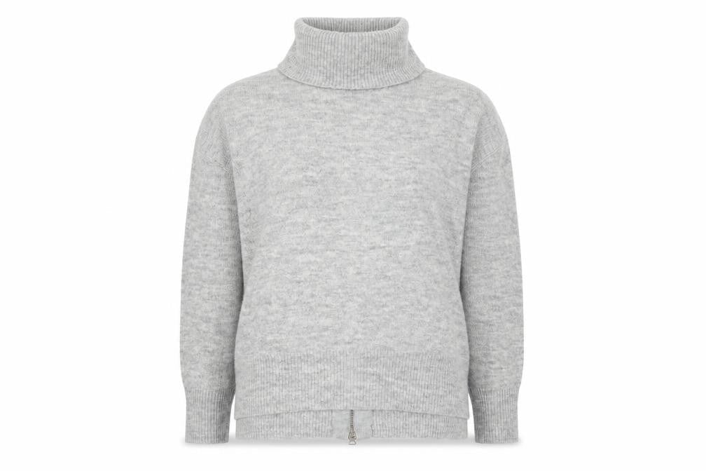 Topshop Womens Grey Roll Neck Acrylic Pullover Jumper Size 10