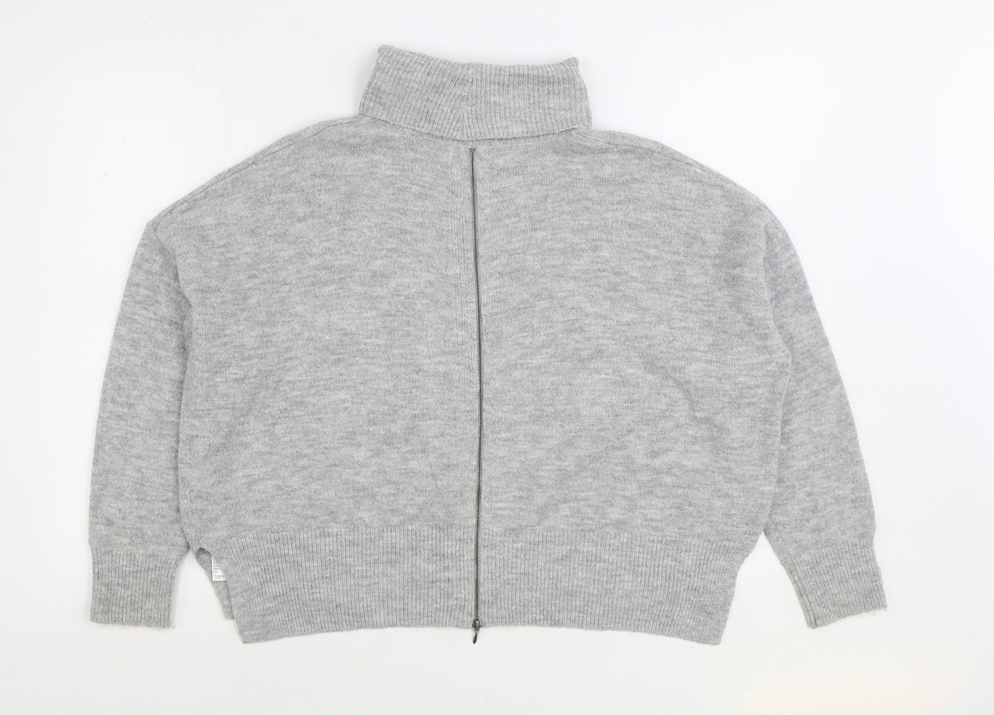 Topshop Womens Grey Roll Neck Acrylic Pullover Jumper Size 10