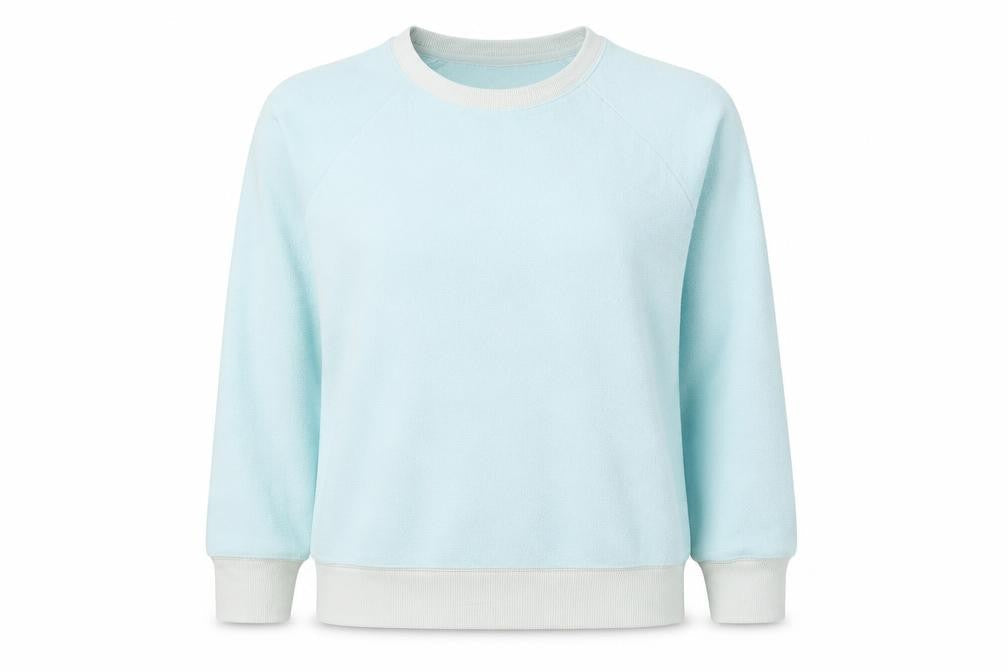 Lands End Womens Blue Polyester Pullover Sweatshirt Size S Pullover