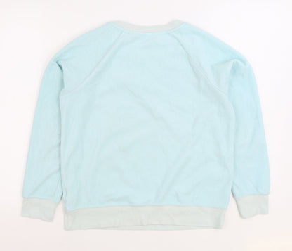 Lands End Womens Blue Polyester Pullover Sweatshirt Size S Pullover