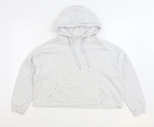 Primark Womens Grey Cotton Pullover Hoodie Size M Pullover - Cropped