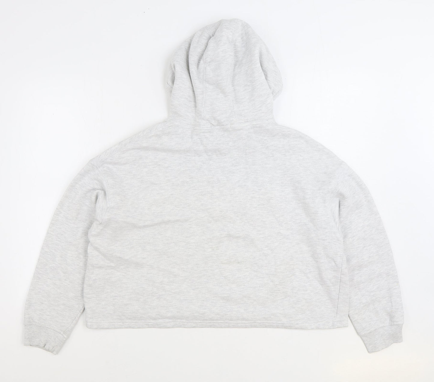Primark Womens Grey Cotton Pullover Hoodie Size M Pullover - Cropped
