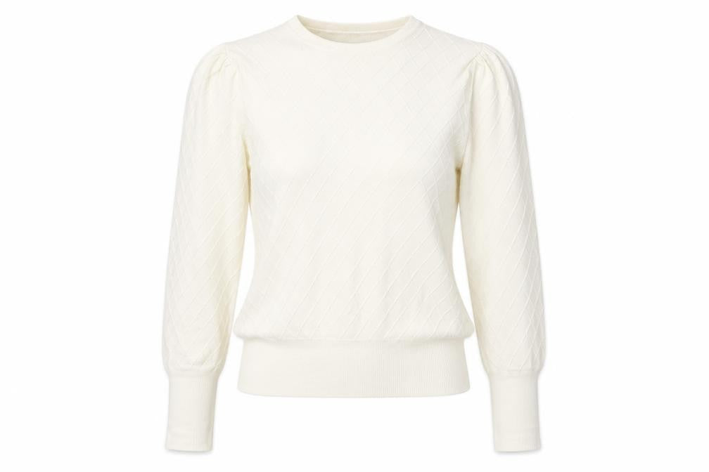 Marks & Spencer Womens White Round Neck Viscose Pullover Jumper Size 14