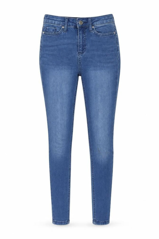 Miss Selfridge Womens Blue Cotton Skinny Jeans Size 6 L27 in Regular Button