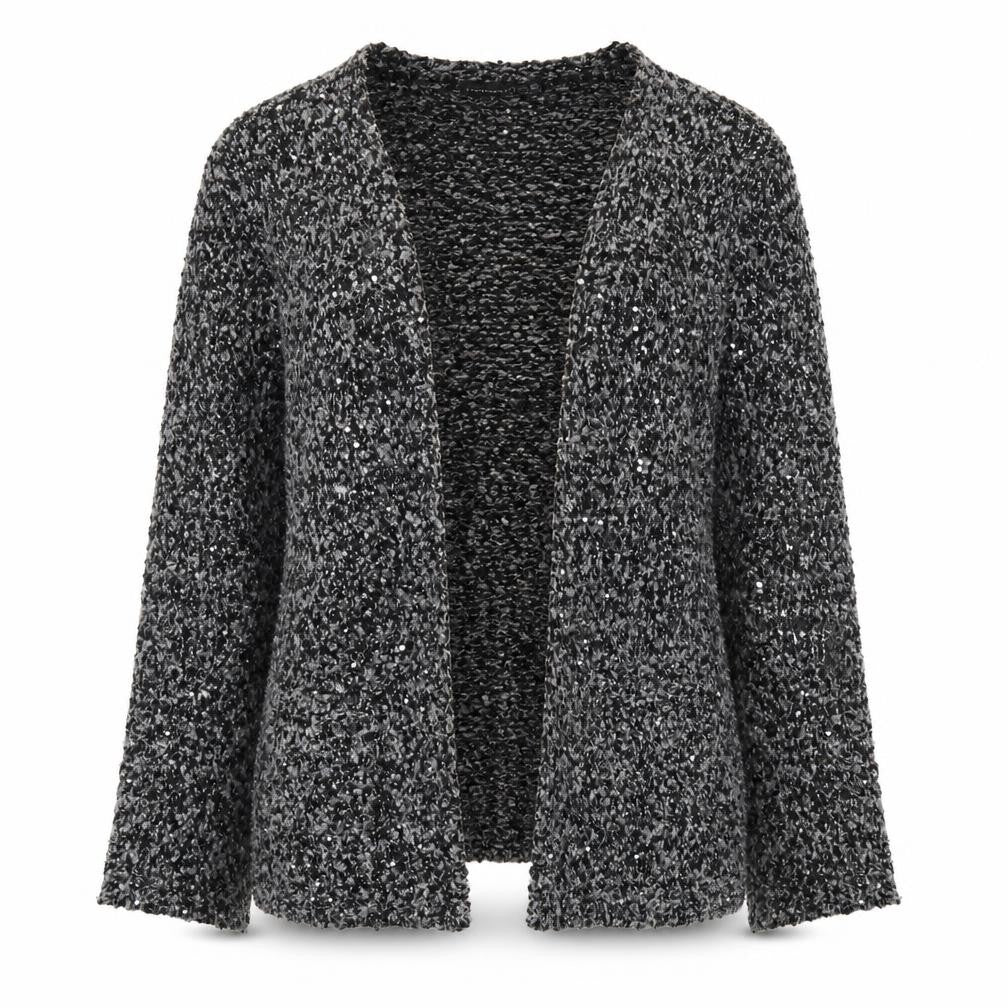 Atmosphere Womens Grey V-Neck Polyester Cardigan Jumper Size 6